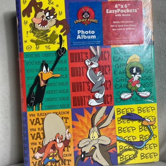 Vintage Looney Tunes Character 4" x 6" Photo Album New In Package - Picture 9 of 11